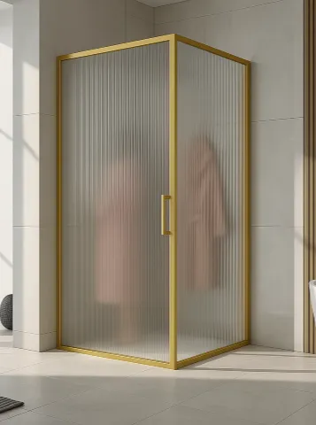 Gold Profile Fluted Shower